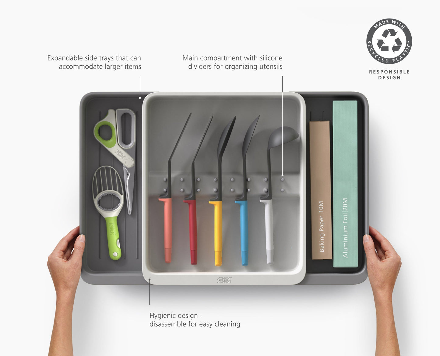 [half-width] DrawerStore™ Expanding Utensil & Gadget Organiser