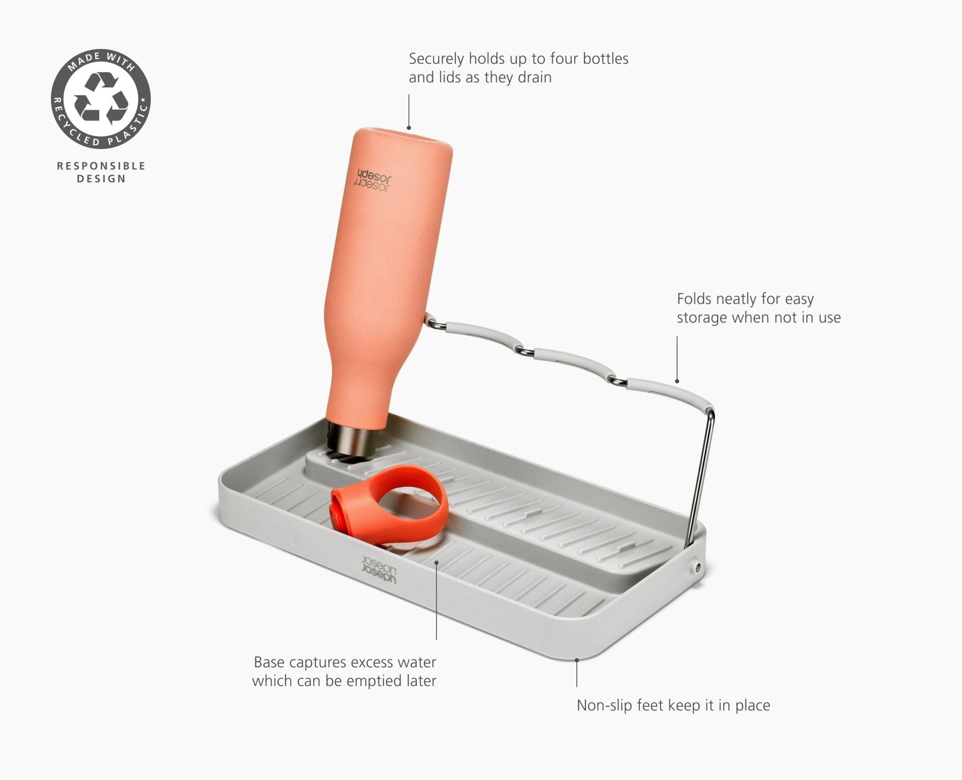 [half-width] DrySmart™ Folding Bottle Drying Rack