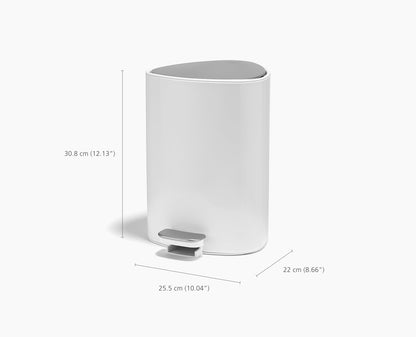 [half-width] EasyStore™ 5L Gloss White Bathroom Bin Starter Set