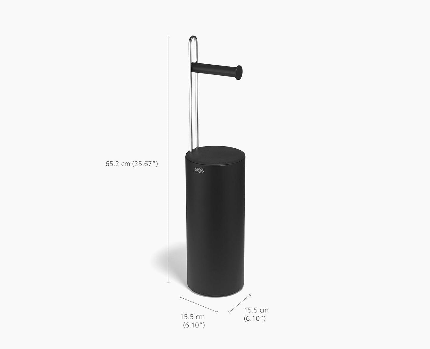 [half-width] EasyStore™ Matt Black Concealed Toilet Roll Holder