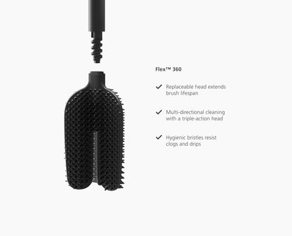 [half-width] Flex™ 360 Lite Matt Black Toilet Brush