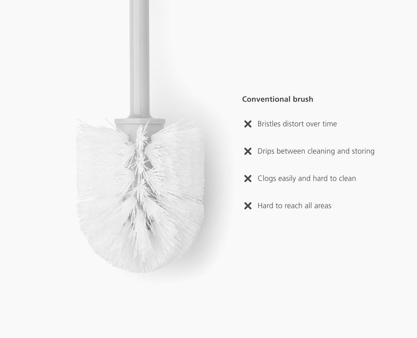 [half-width] Flex™ 360 Gloss White Toilet Brush