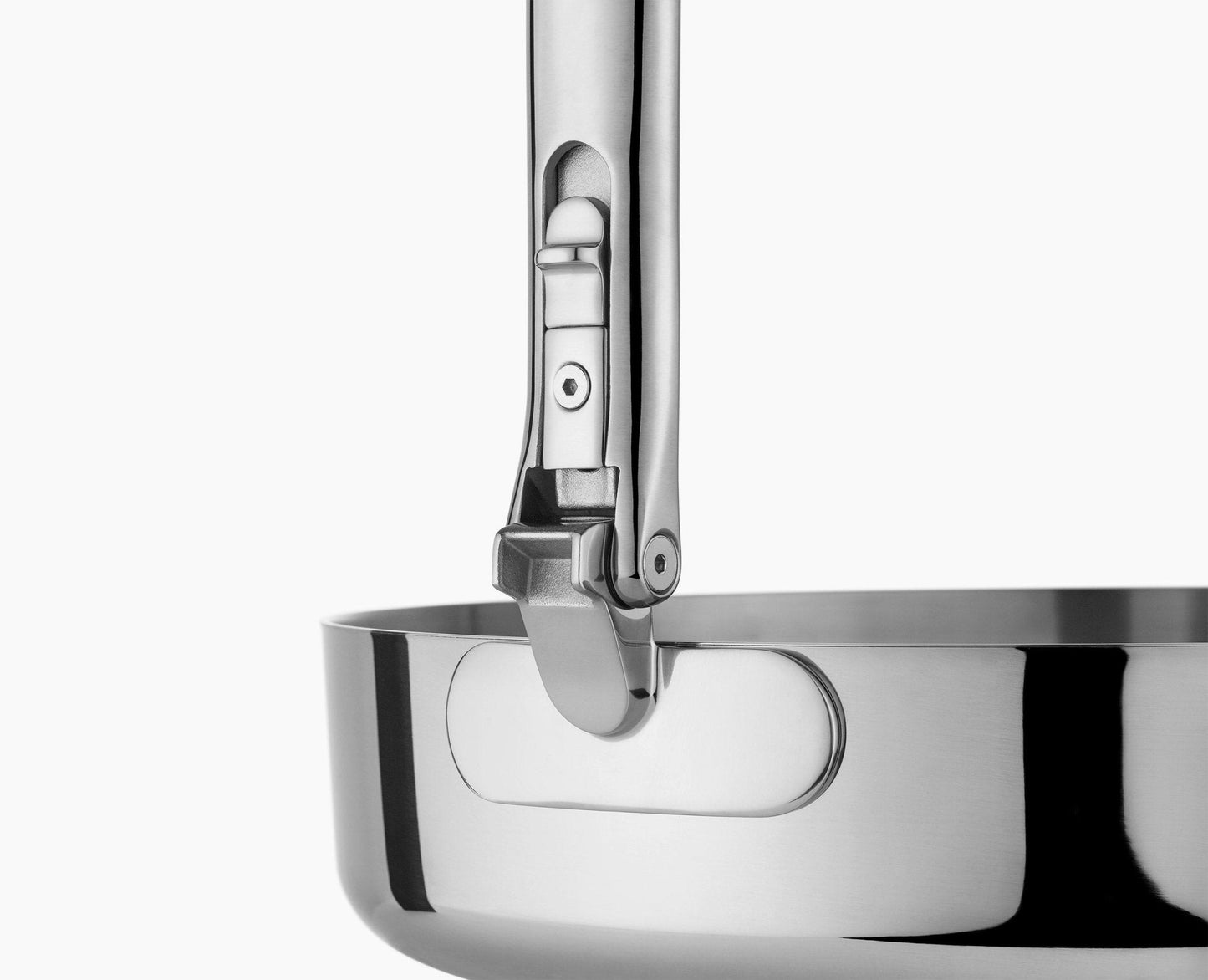 [half-width] Space Steel Folding Handle 28cm Saute Pan & Lid