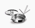 [hidden] Space Steel Folding Handle 28cm Saute Pan & Lid