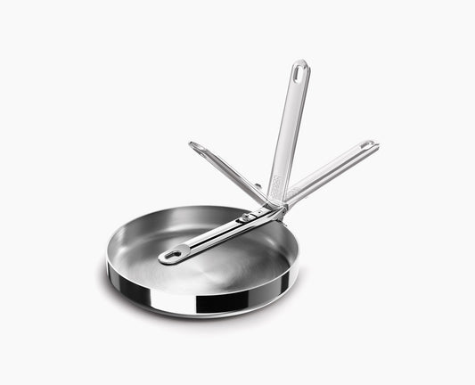 [hidden] Space Steel Folding Handle 24cm Frying Pan