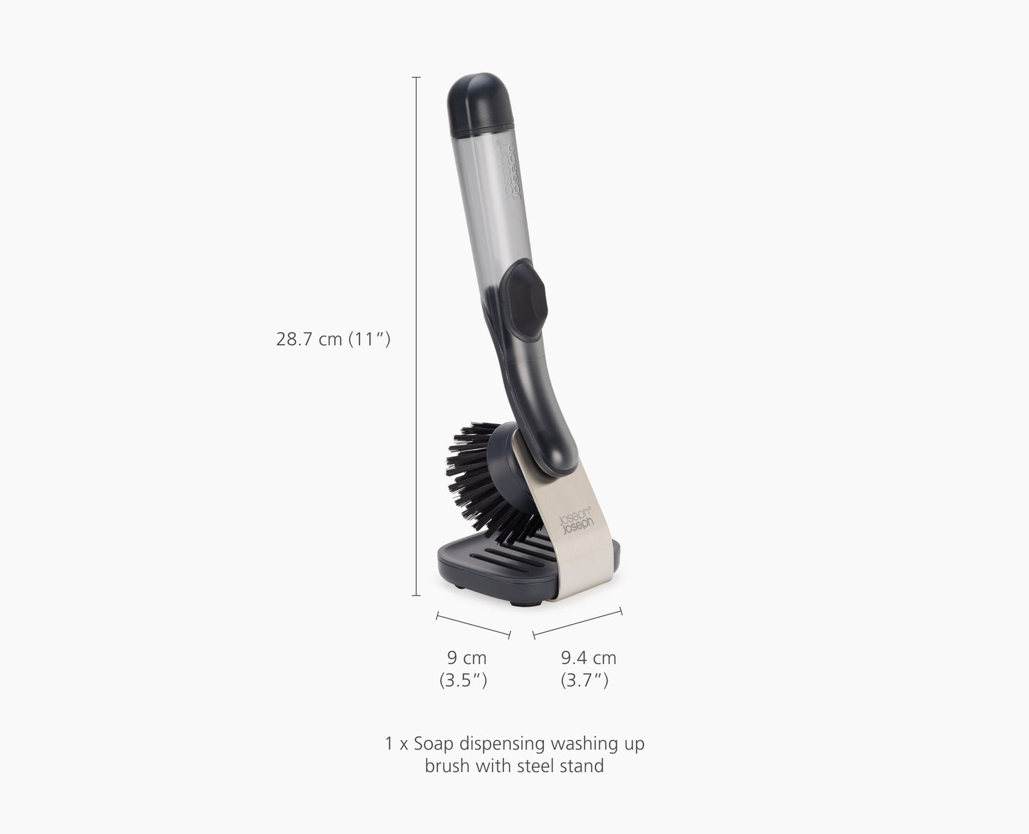 [half-width] SinkTech™ Soap Dispensing Washing-Up Brush with Steel Stand & Extra Heads