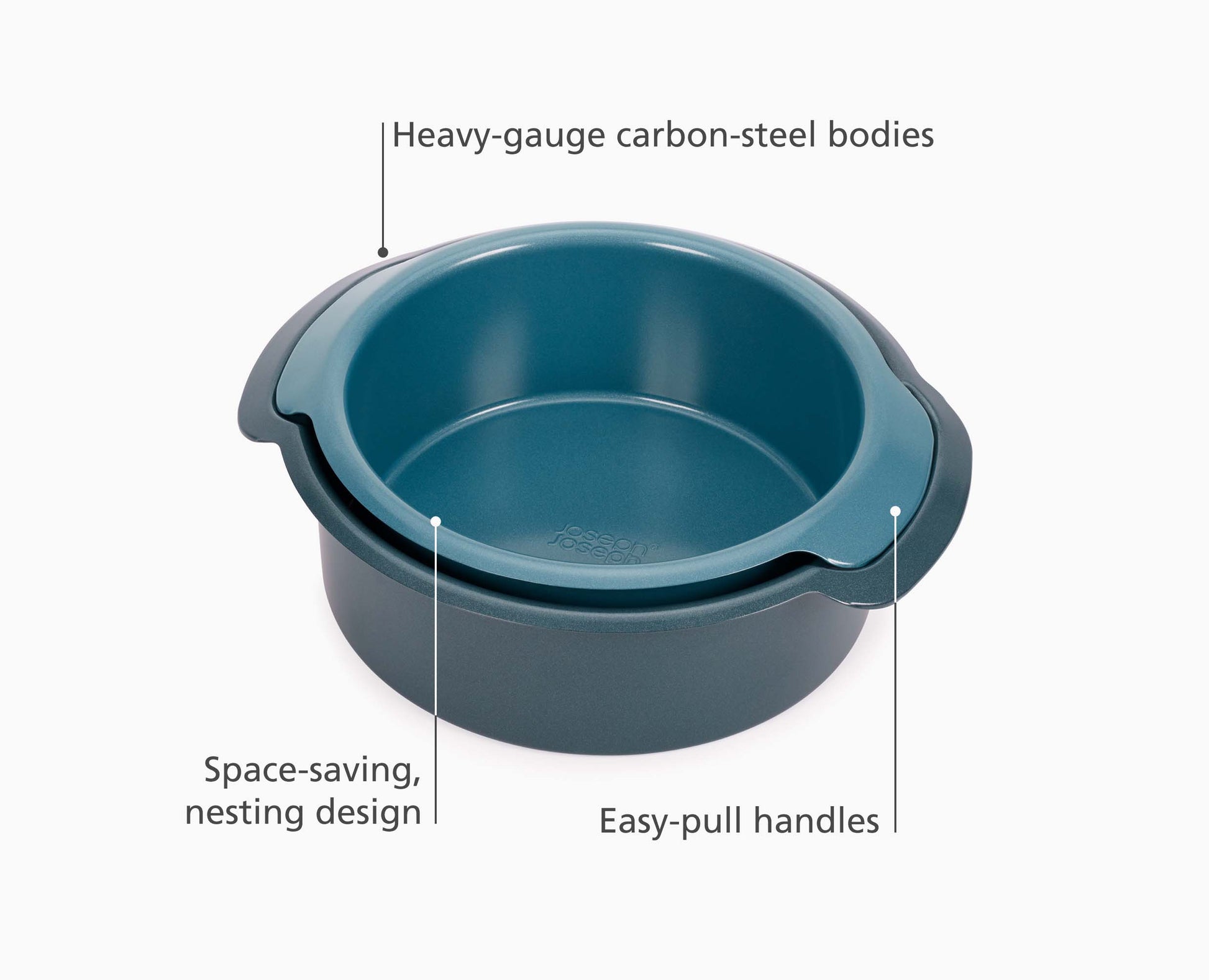 [half-width] Nest™ Bake Non-Stick 2-piece Blue Round Cake Tin Set - 45068 - Image 4