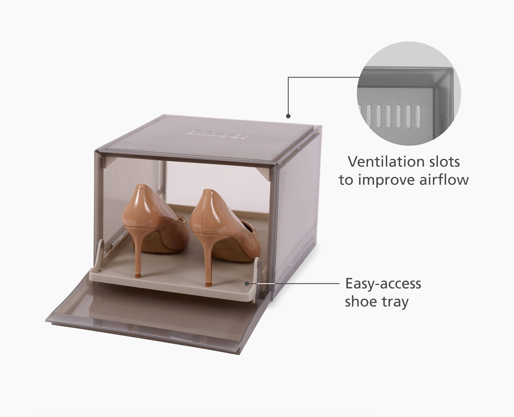 [half-width] ShoeCase 2-piece Grey Shoe Storage Box - 55013 - Image 4