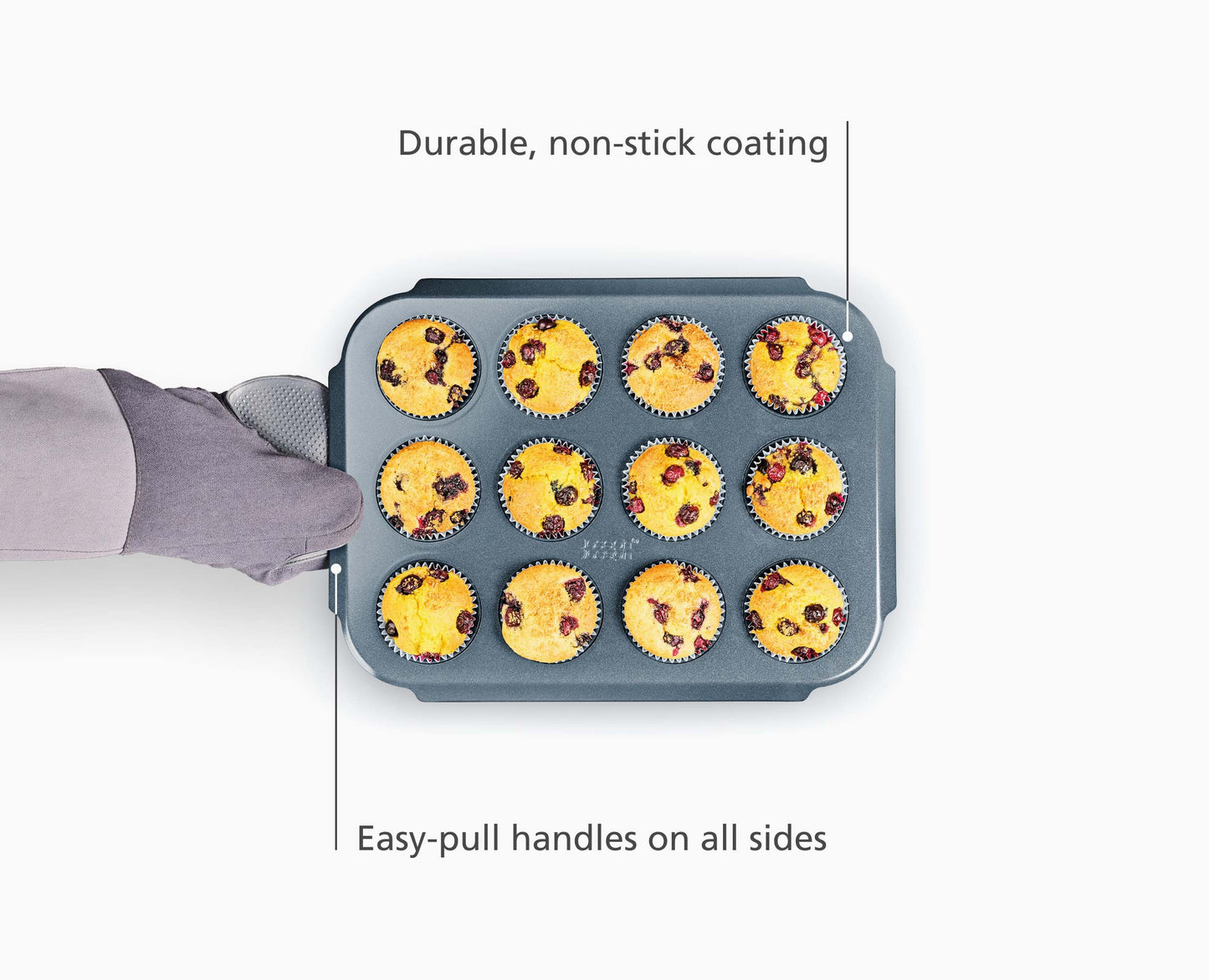 [half-width] Nest™ Bake Non-Stick 12 Cup Blue Muffin Tray - 45072 - Image 4