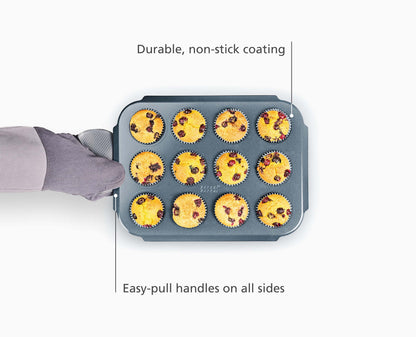 [half-width] Nest™ Bake Non-Stick 12 Cup Blue Muffin Tray - 45072 - Image 4