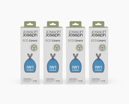 [hidden] IW1 24-36L Grey Recycled Bin Liners - 4 pack - Image 1