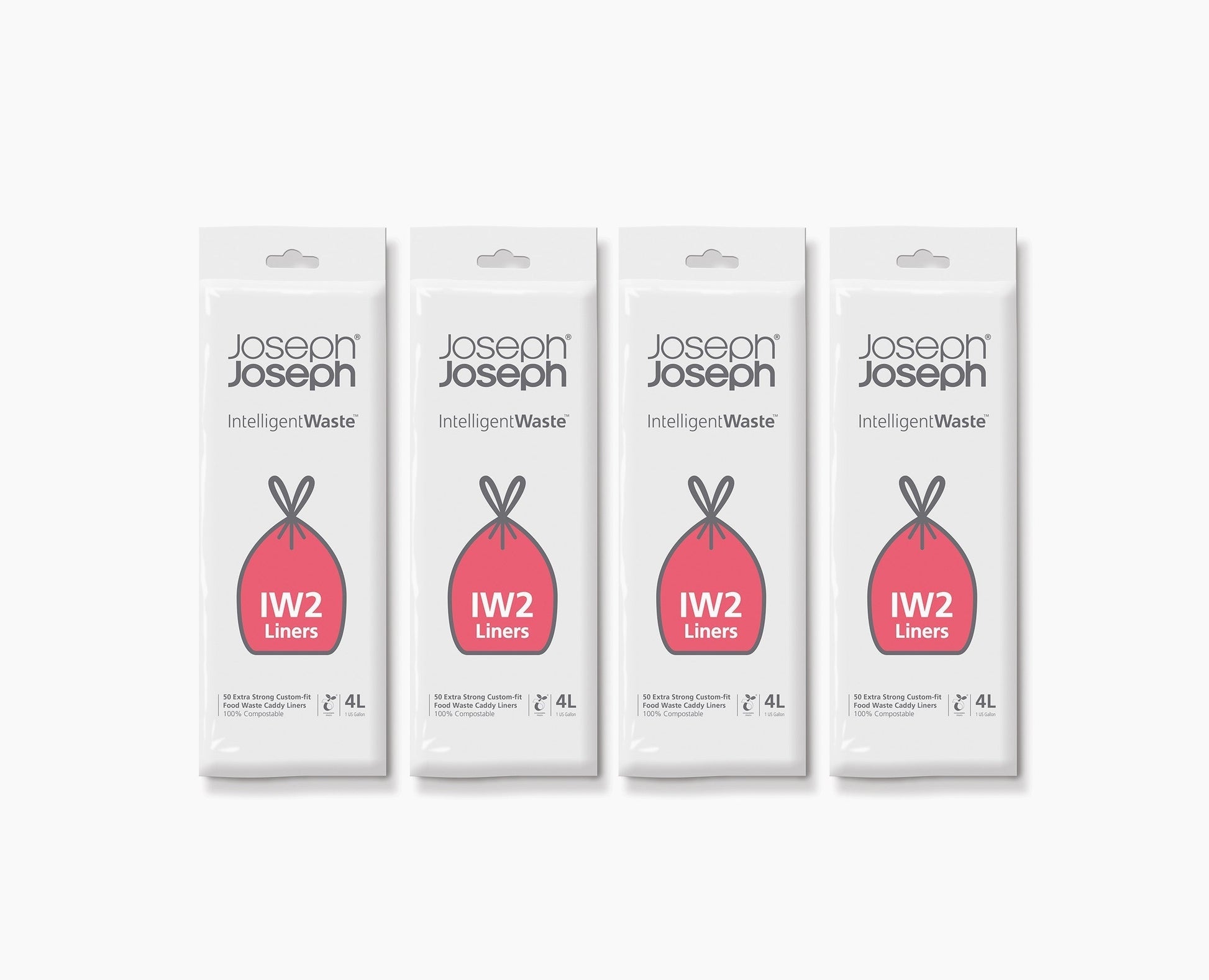 [hidden] IW2 4L White Food Waste Caddy Liners - 4 pack - Image 1