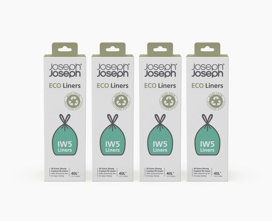 [hidden] IW5 40L Grey Recycled Bin Liners - 4 pack - Image 1