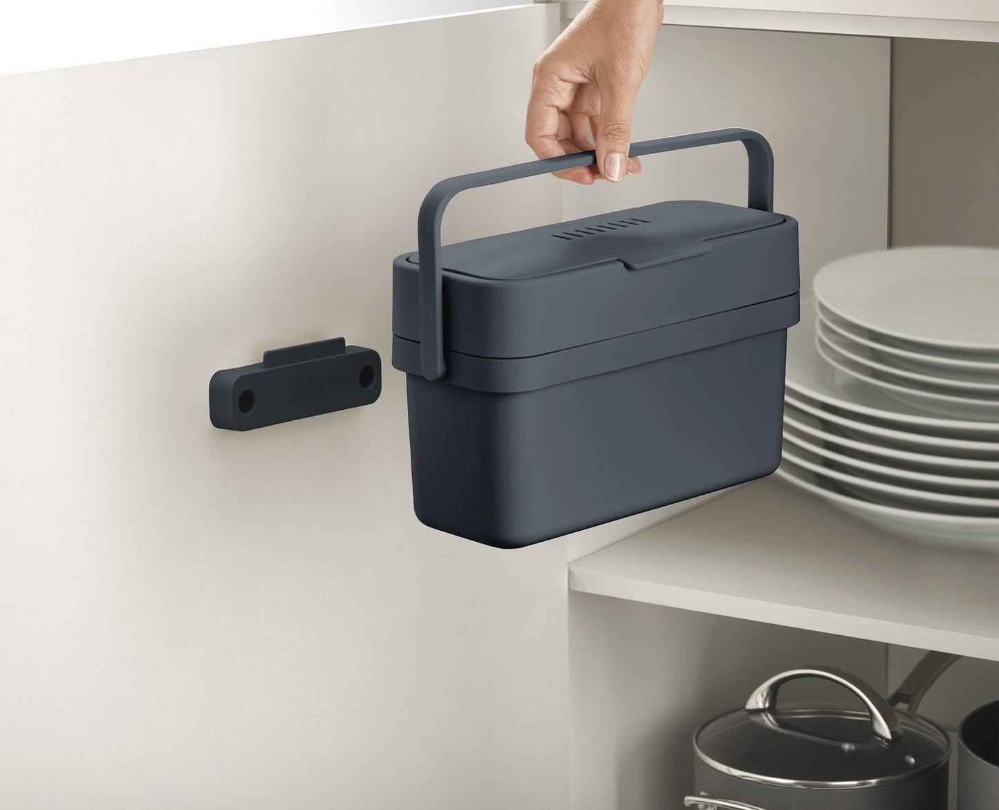 [half-width] Compo™ 4L Grey Food Waste Caddy Starter Set