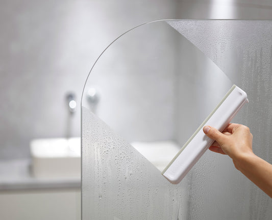 [hidden] [lifestyle] EasyStore™ Light Grey Shower Squeegee - 2 pack