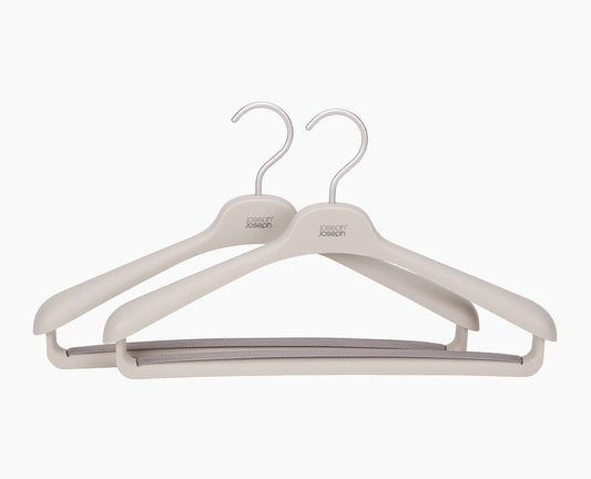[hidden] Orderly™ Set of 2 Ecru Suit & Coat Hangers - 55017 - Image 1