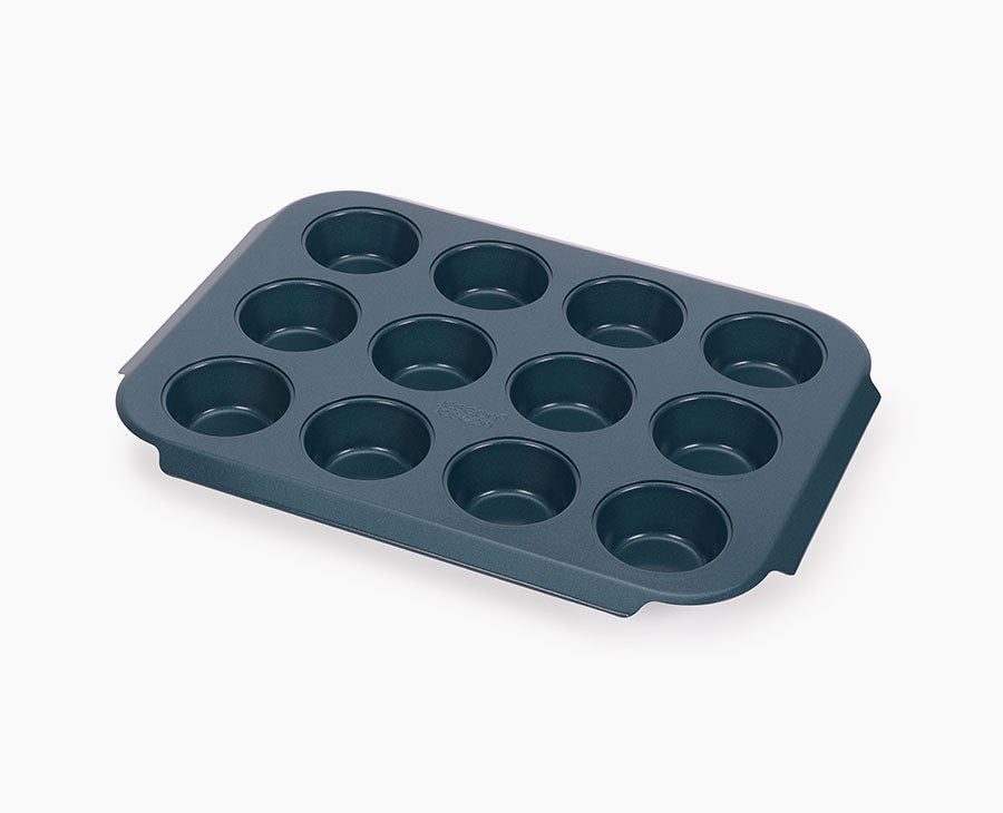 [hidden] Nest™ Bake Non-Stick 12 Cup Blue Muffin Tray - 45072 - Image 1