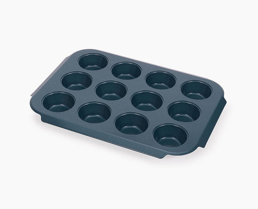 [hidden] Nest™ Bake Non-Stick 12 Cup Blue Muffin Tray - 45072 - Image 1