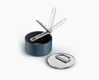 [hidden] Space™ 15cm Non-stick Blue Saucepan & Lid - 45037 - Image 1