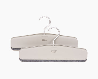 [hidden] Orderly™ Easy-grip Set of 2 Ecru Skirt & Trouser Hangers - 55019 - Image 1
