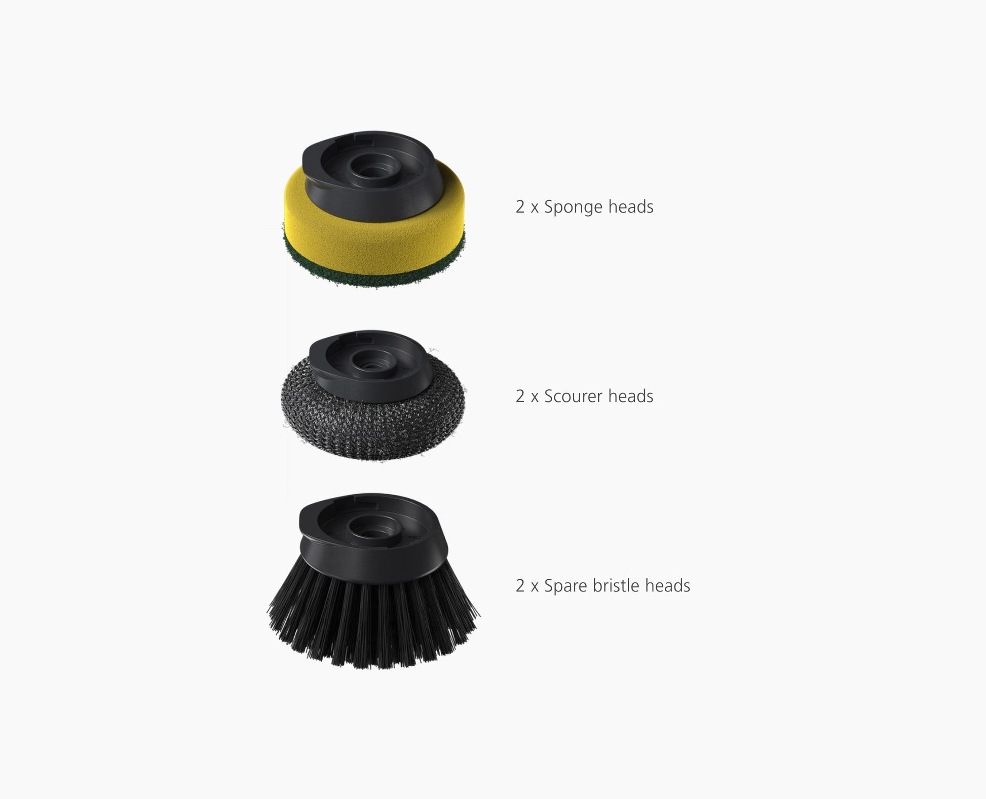 [half-width] SinkTech™ Washing-Up Brush with Steel Stand & Extra Heads