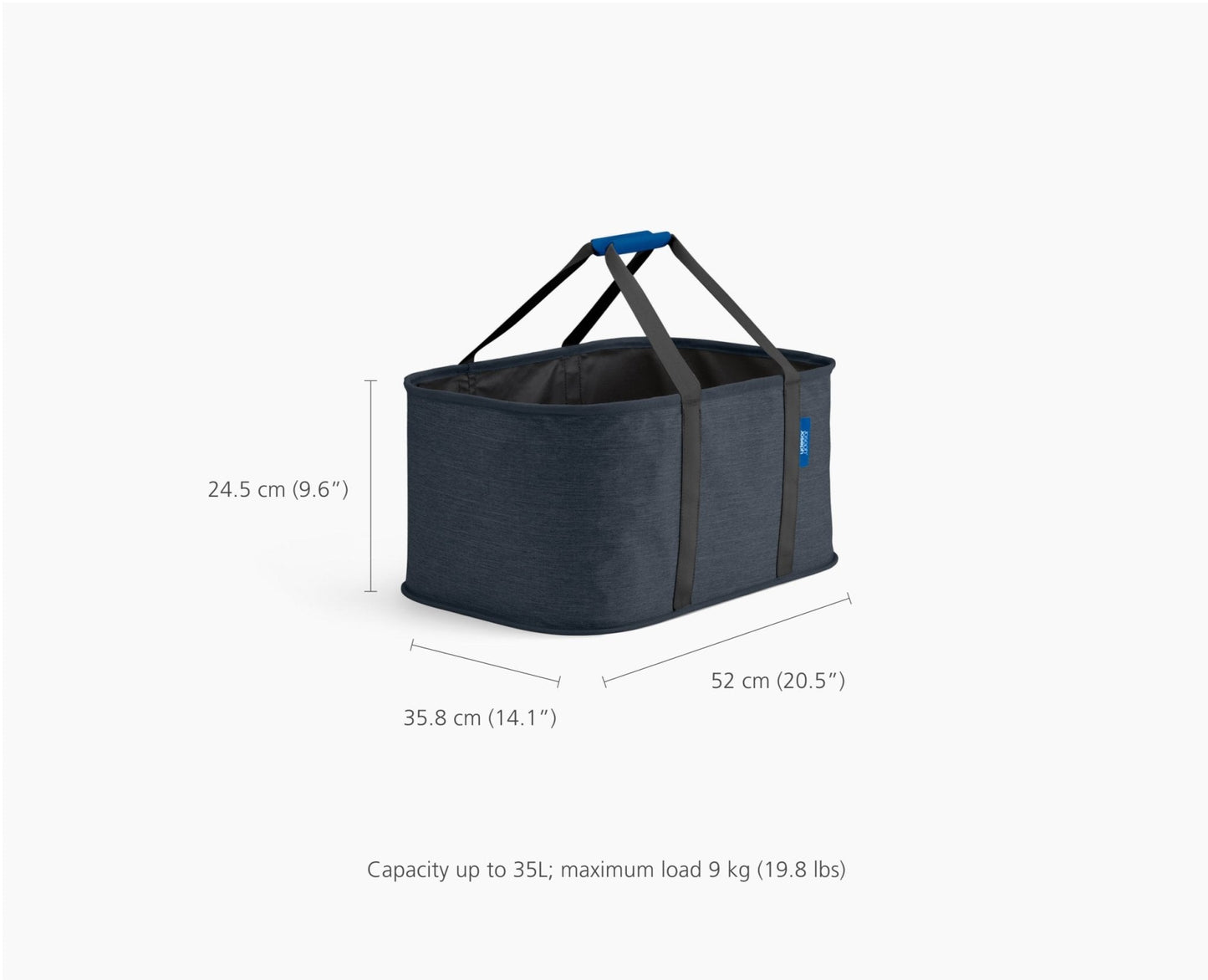 [half-width] 2-piece Black Tota Trio 90L & Hold-All Laundry Basket Set