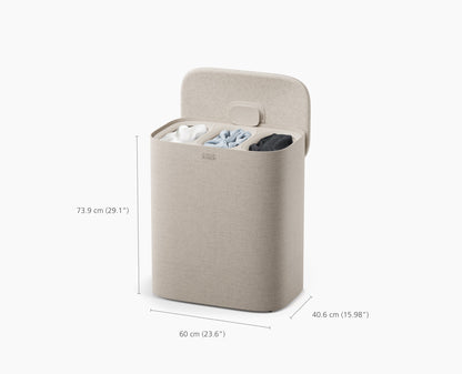 Tota 2 90L Pale Mushroom Laundry Separation Basket