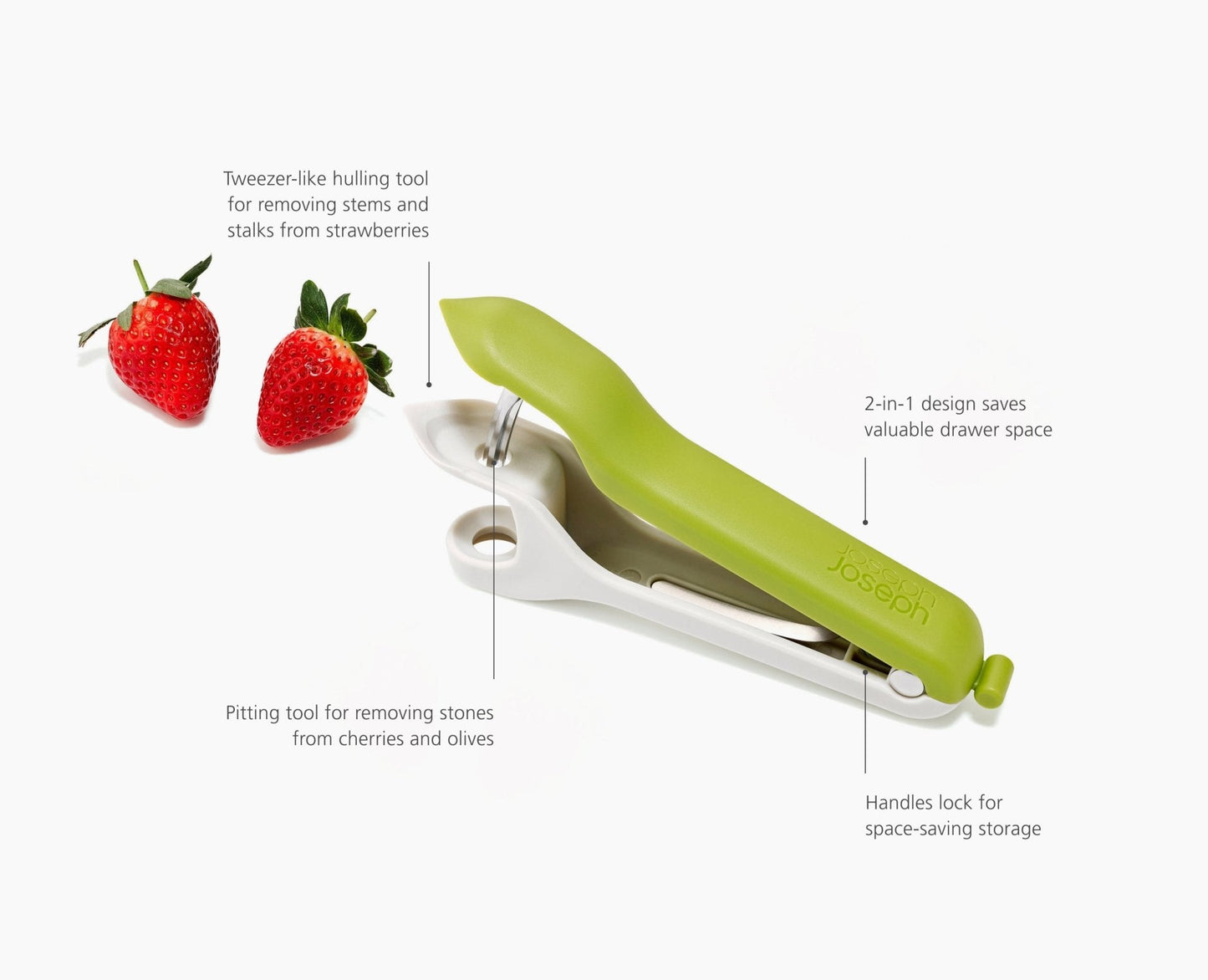 [half-width] Tweezy™ 2-in-1 Pitter & Huller Tool