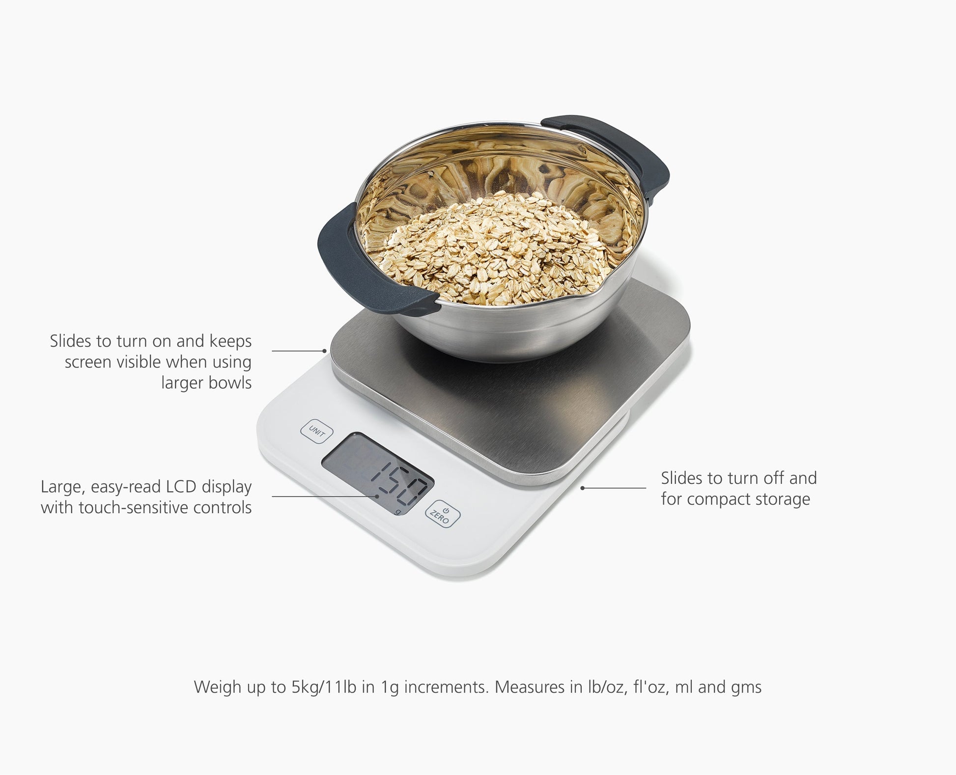 Vision™ Compact Digital Kitchen Scales